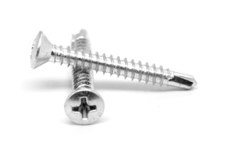 #8 - 18 X 1 1/4" (#6 HEAD) PHILLIPS DRIVE OVAL HEAD SELF-DRILLING SELF-TAPPING TEK SCREW ZINC PLATED